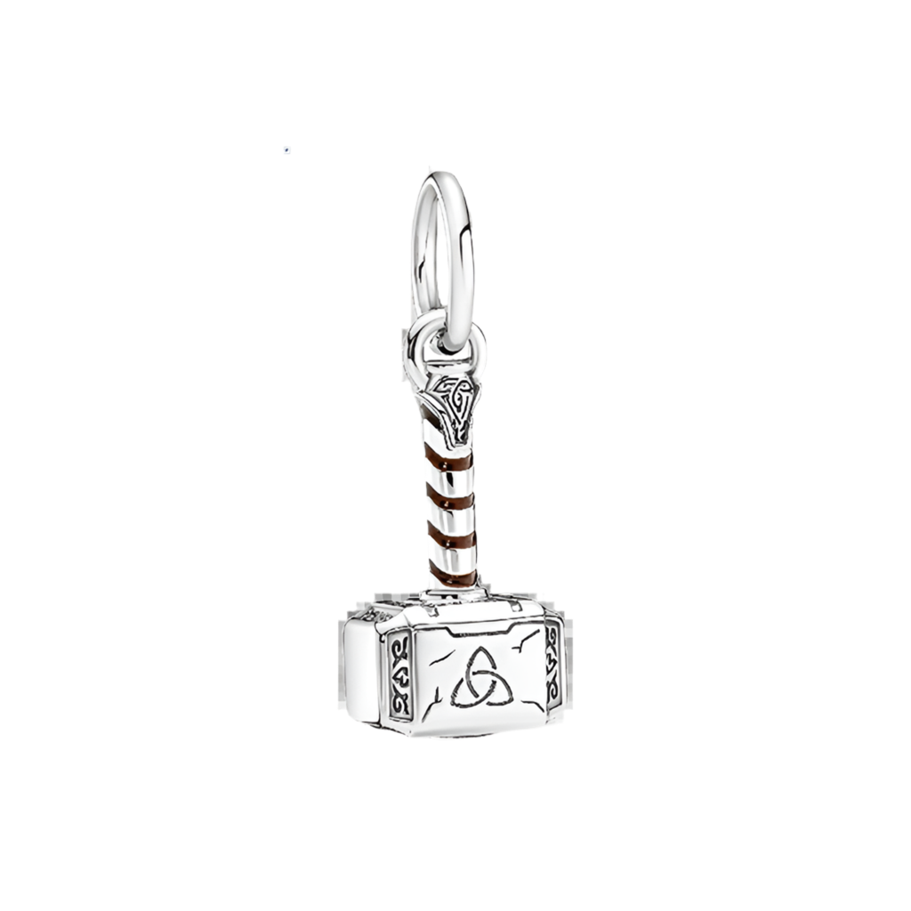 Charm Colgante Martillo Inspirado en Disney Marvel| Plata 925 | Compatible con Pandora