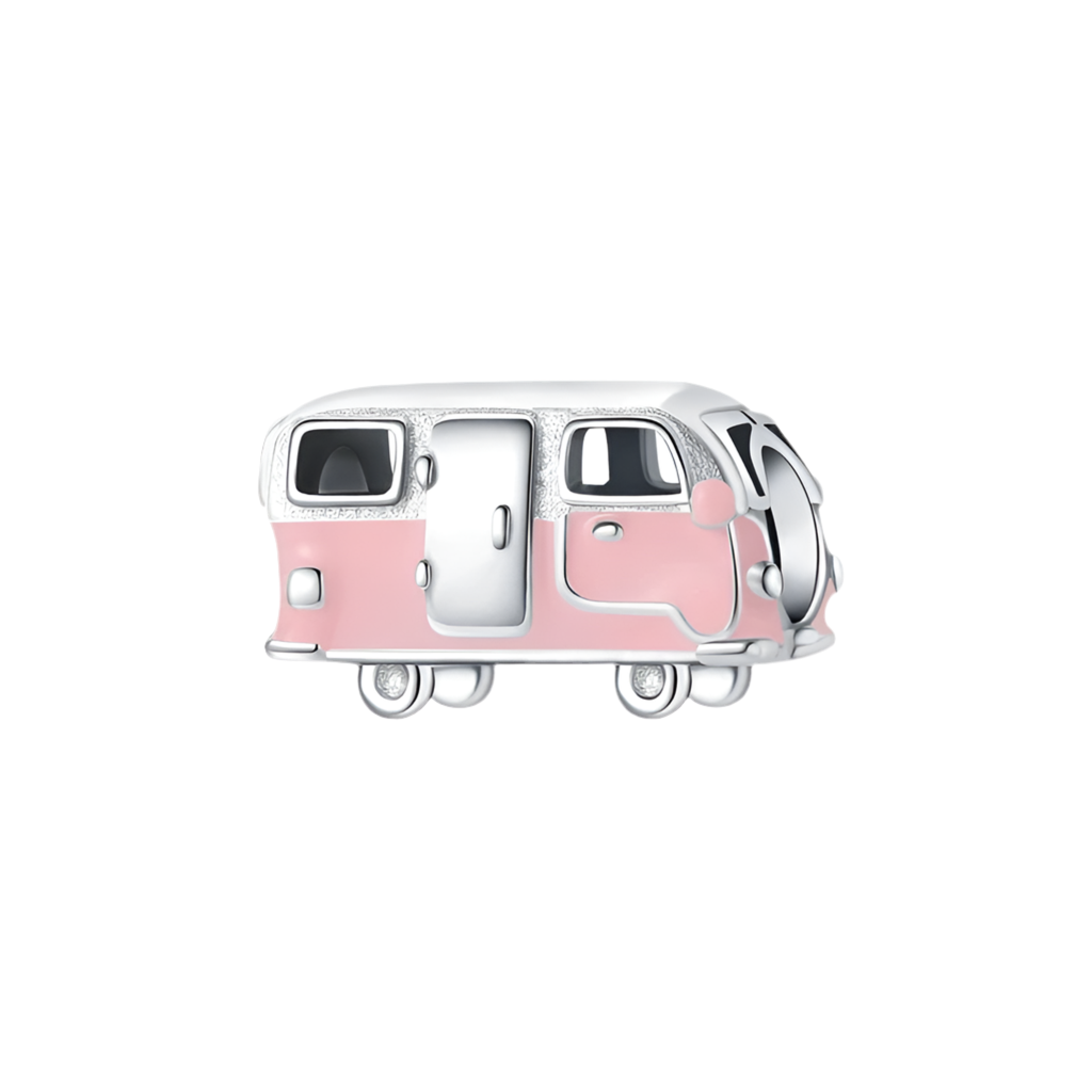 Charm Caravana Rosa| Plata 925 | Compatible con Pandora