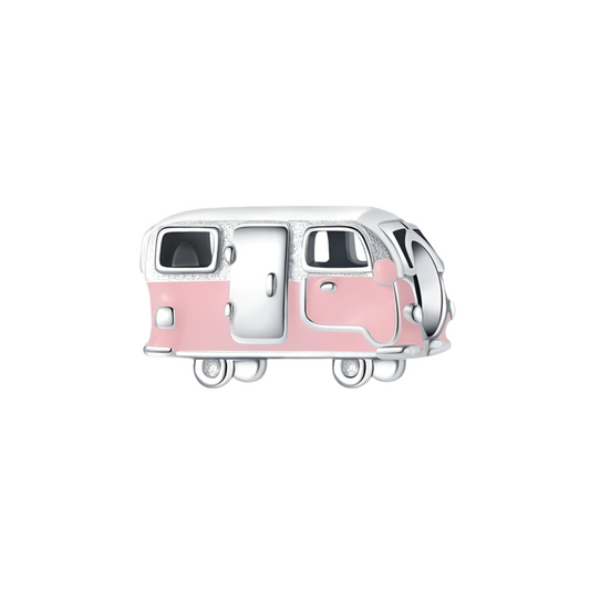 Charm Caravana Rosa| Plata 925 | Compatible con Pandora