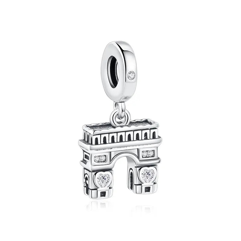 Charm Colgante Arco Viajes | Plata 925 | Compatible con Pandora