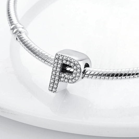 Charm Abecedario P | Plata 925 | Compatible con Pandora