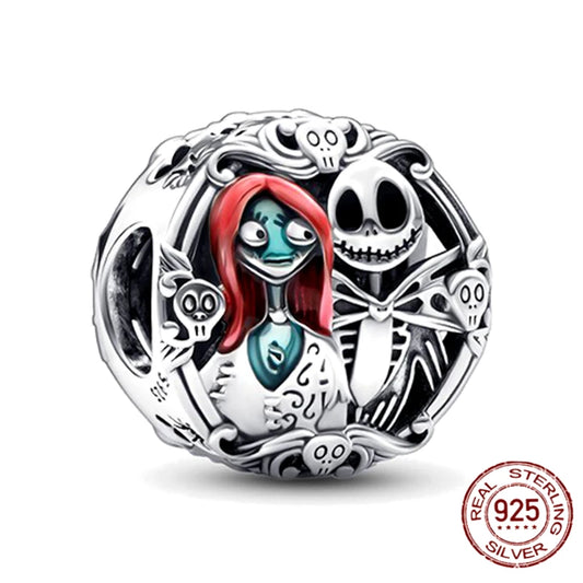 Charm Pesadillas antes de Navidad inspirado en Disney | Plata 925 | Compatible con Pandora