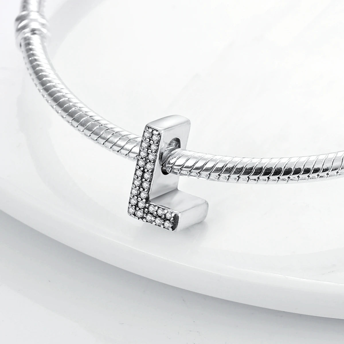 Charm alfabeto L | Argento 925 | Compatibile con Pandora