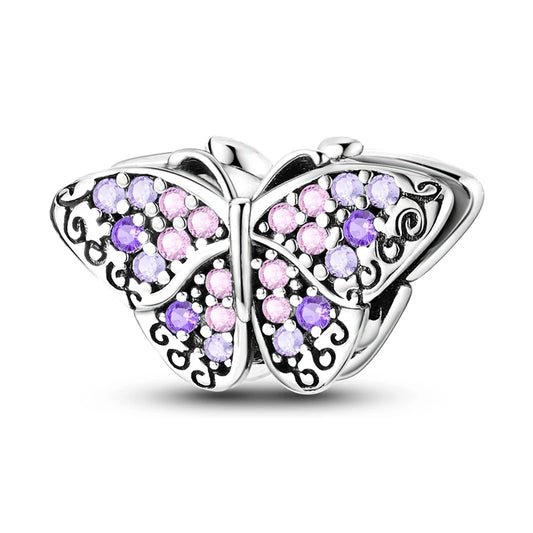 Charm Mariposa Violeta | Plata 925 | Compatible con Pandora