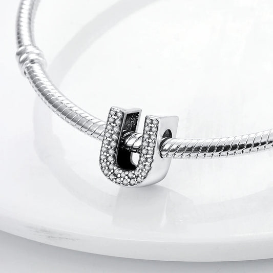 Charm Abecedario U | Plata 925 | Compatible con Pandora