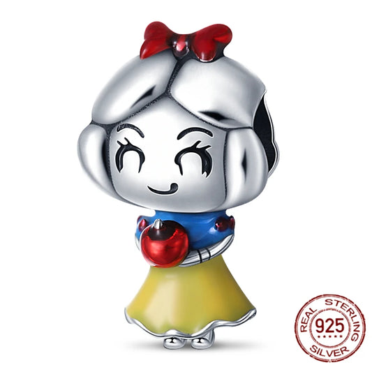 Charm Princesa Blancanieves Inspirado en Disney | Plata 925 | Compatible con Pandora