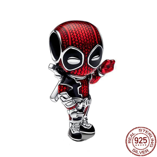 Charm Deadpool inspirado en Marvel/Disney | Plata 925 | Compatible con Pandora