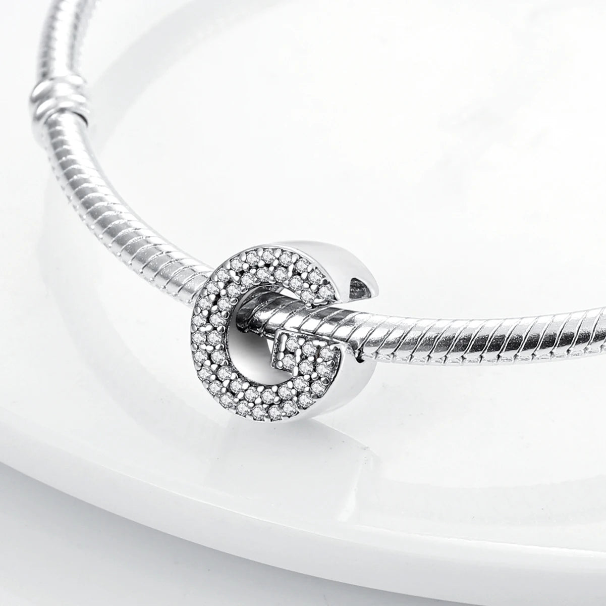 Ciondolo con alfabeto G | Argento 925 | Compatibile con Pandora
