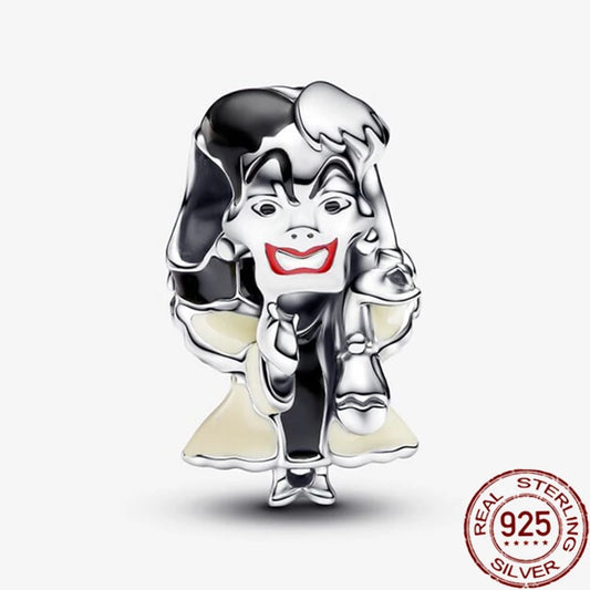 Charm Cruella de Vil Inspirado en Disney | Plata 925 | Compatible con Pandora