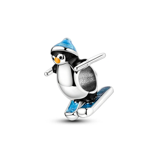 Charm Pingüino Navidad | Plata 925 | Compatible con Pandora