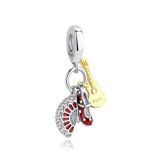 Charm Colgante España Ole| Plata 925 | Compatible con Pandora