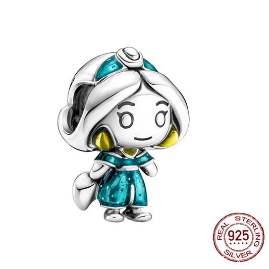 Charm Princesa Jasmín Inspirado en Disney | Plata 925 | Compatible con Pandora