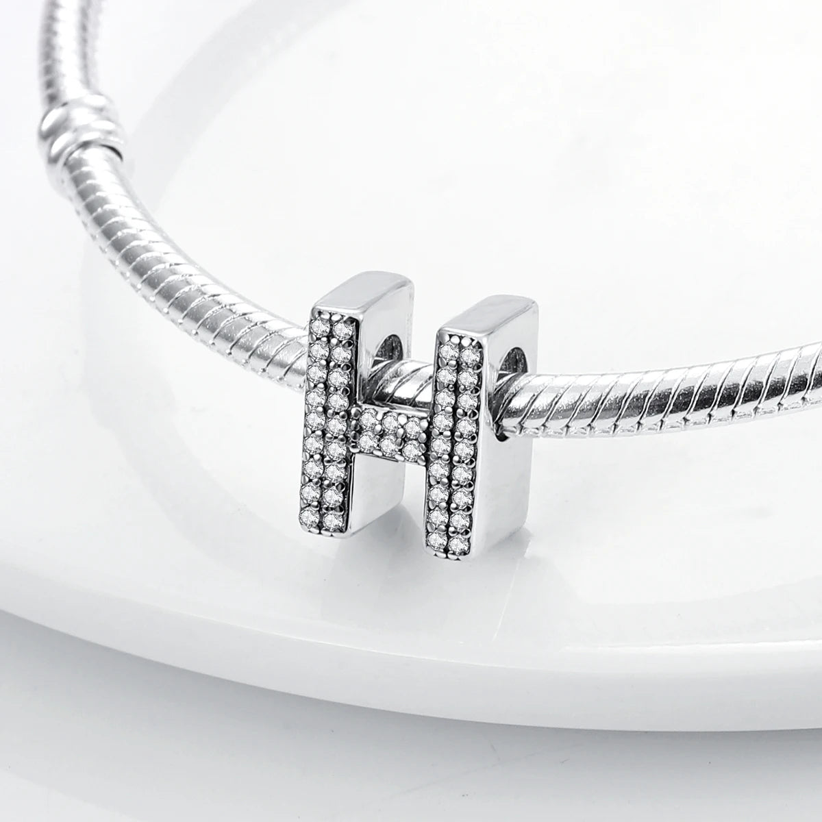 Ciondolo con alfabeto H | Argento 925 | Compatibile con Pandora