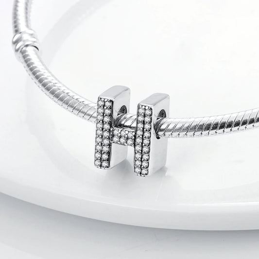 Ciondolo con alfabeto H | Argento 925 | Compatibile con Pandora