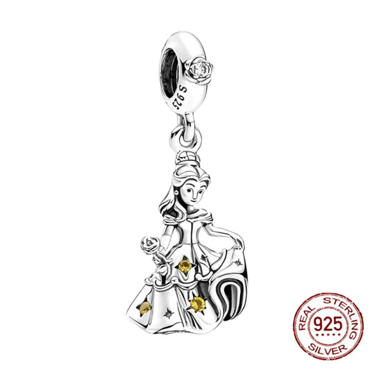 Charm Colgante Bella Inspirado en Disney | Plata 925 | Compatible con Pandora