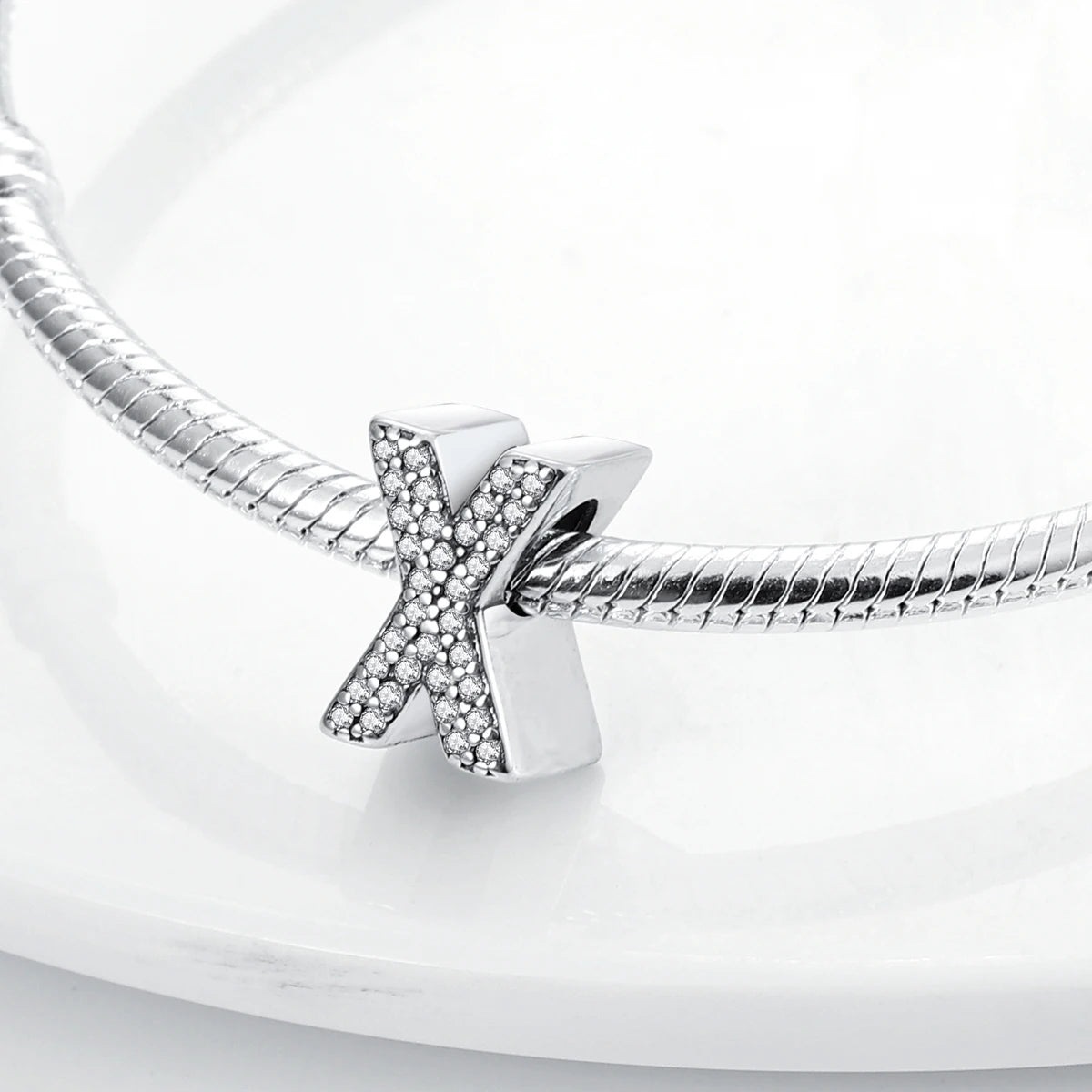 Charm Abecedario X | Plata 925 | Compatible con Pandora
