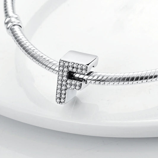 Ciondolo con alfabeto F | Argento 925 | Compatibile con Pandora