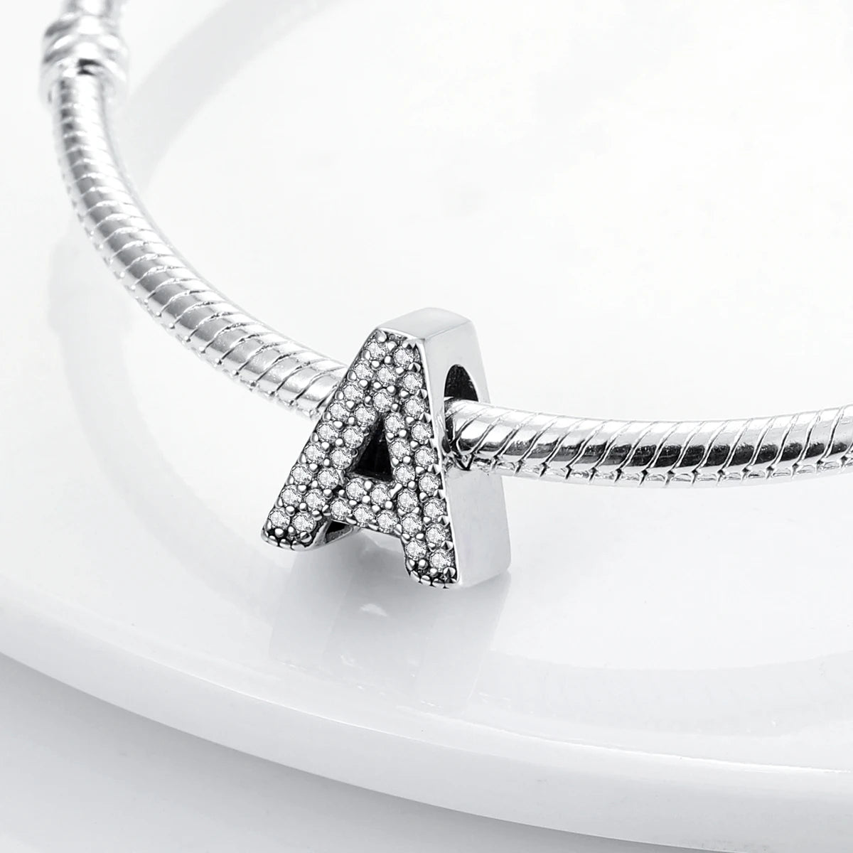 Ciondolo con alfabeto A | Argento 925 | Compatibile con Pandora