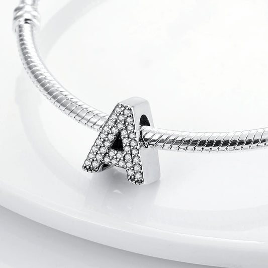 Ciondolo con alfabeto A | Argento 925 | Compatibile con Pandora