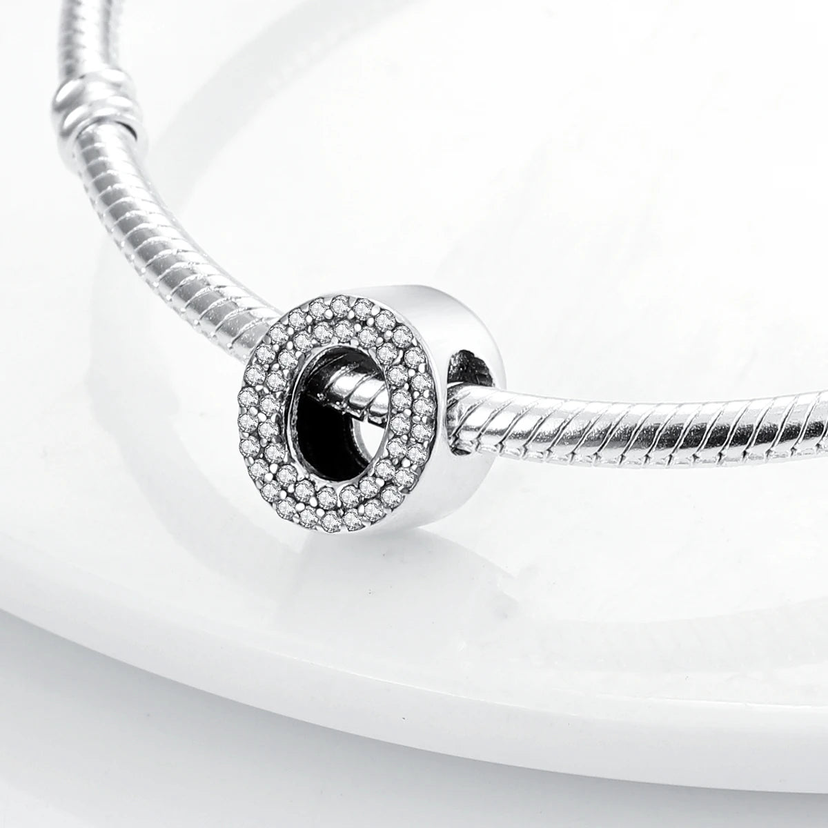 Ciondolo con alfabeto O | Argento 925 | Compatibile con Pandora