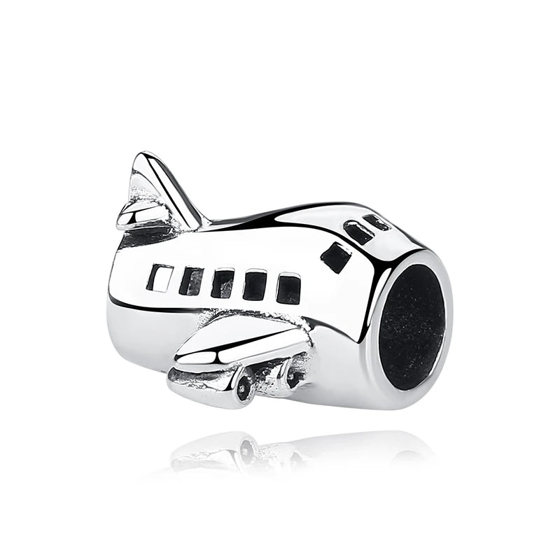 Charm Viajes Avion | Plata 925 | Compatible con Pandora