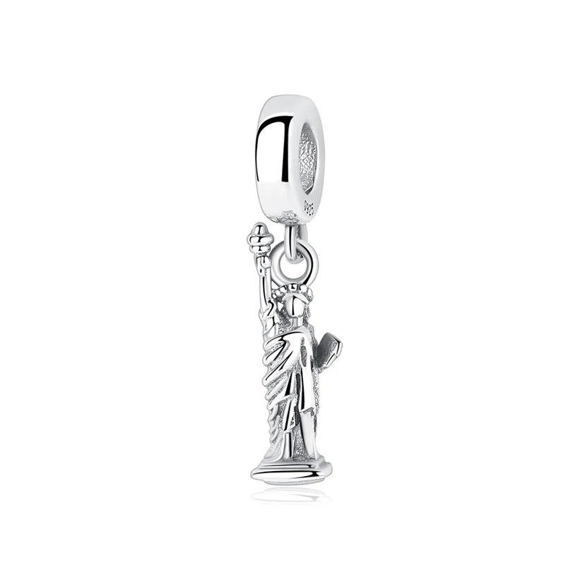 Charm Colgante Estatua de la Libertad | Plata 925 | Compatible con Pandora