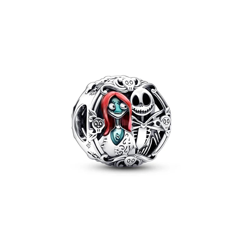 Charm Inspirado en Pesadillas antes de Navidad Halloween| Plata 925 | Compatible con Pandora