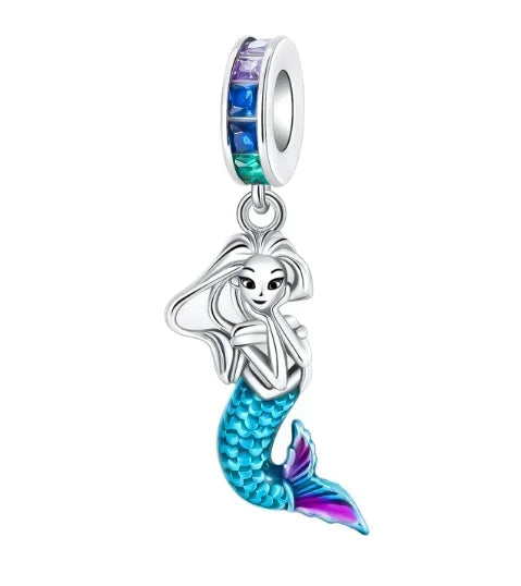 Charm Colgante Sirena | Plata 925 | Compatible con Pandora