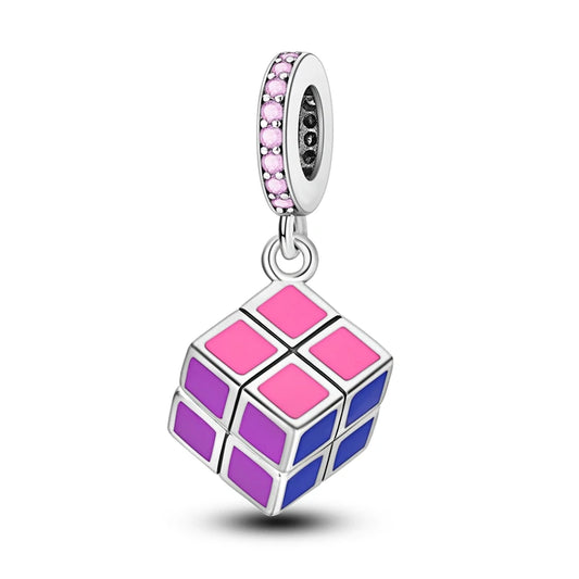 Charm Colgante Cubo Rubik | Plata 925 | Compatible con Pandora