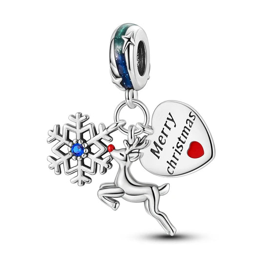 Charm Colgante Reno Navidad | Plata 925 | Compatible con Pandora - La Vibra de la Semana