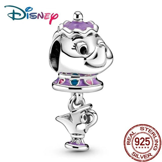 Charm inspirado en Disney Tetera Bella | Plata 925 | Compatible con Pandora - La Vibra de la Semana